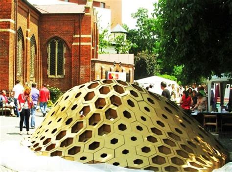 Hexigloo Honeycomb Cardboard Pavilion Pops Up In Bucharest