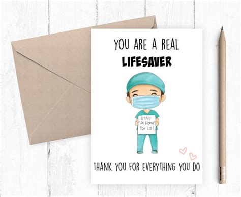 Nurse Appreciation Card Nurse Thank You Card Printable Thank Etsy