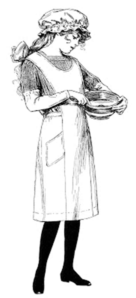 Find ideas and start planning your custom black and white illustration or artwork today! Antique Clip Art - Young Girl Cooking - The Graphics Fairy