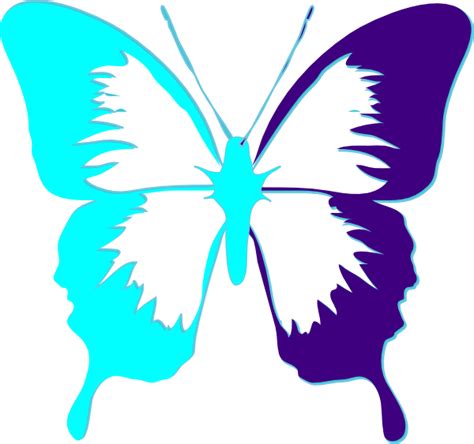 Butterfly Purple And Teal Clip Art At Vector Clip Art