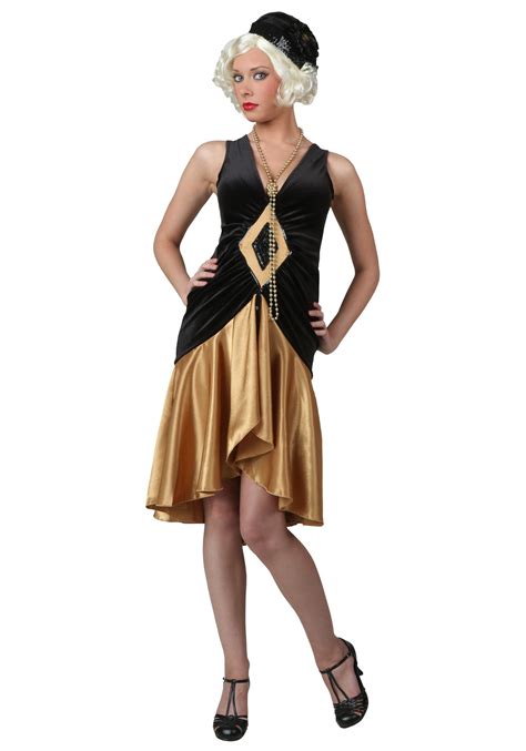 Roaring 20s Velvet Diamond Flapper Costume For Women