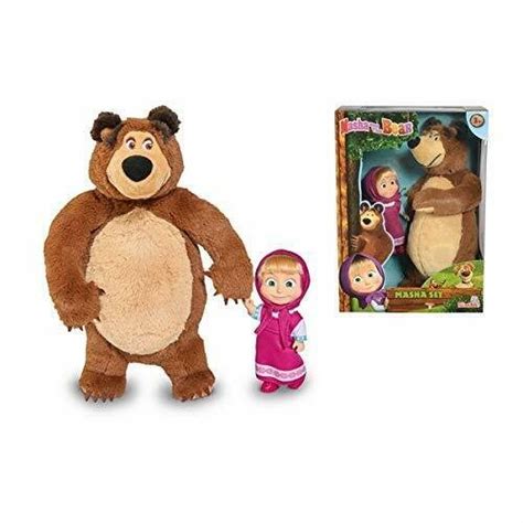 Jada Toys Masha And The Bear Masha Plush Set With Bear