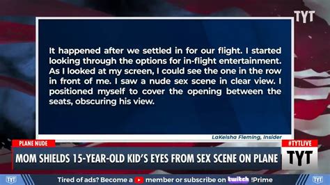 mom freaks out when son sees nude sex scene on airplane video screen airplane a mom was