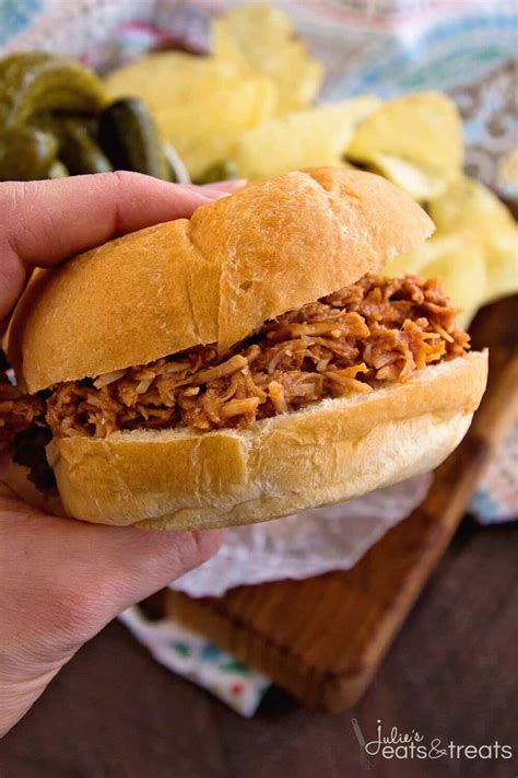 A chicken sandwich is a sandwich that typically consists of boneless, skinless chicken breast served between slices of bread, on a bun, or on a roll. Crock Pot Smokey BBQ Shredded Chicken Sandwich Recipe ...
