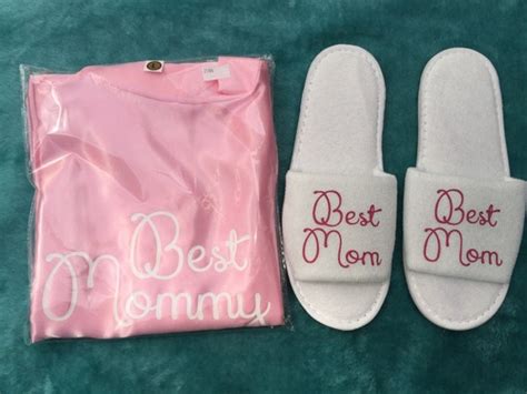 Mothers Day T Mom Robe Mom Slippers By Personaliseddiamante