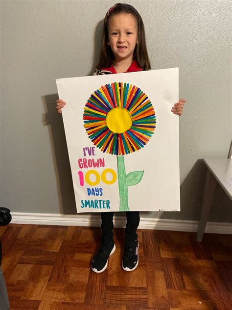 100 days of school project with popsicles sticks 100 day school project 100th day project ideas