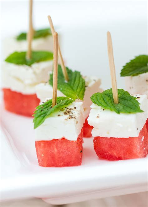 Watermelon Feta Skewers Healthy Appetizers For Summer