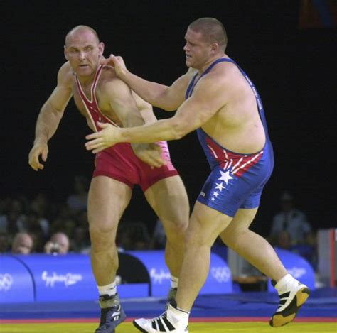 Rulon Gardner Right Of The Usa Slips A Move From Russias Alexandre