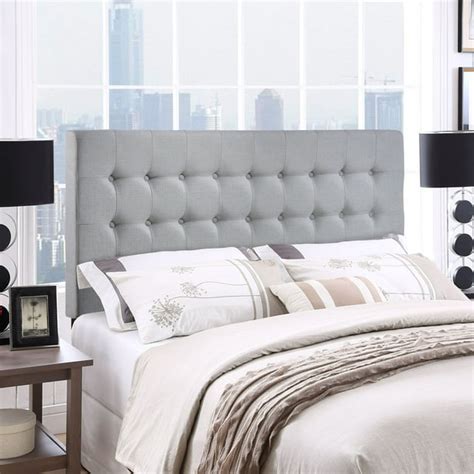 Modway Tinble Queen Tufted Upholstered Headboard In Gray