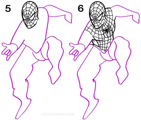 How to draw spiderman in three different postures (sitting, in flight and hanging)! How to Draw Spider Man (Step by Step Pictures)