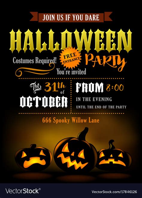 Scary Halloween Party Invitations