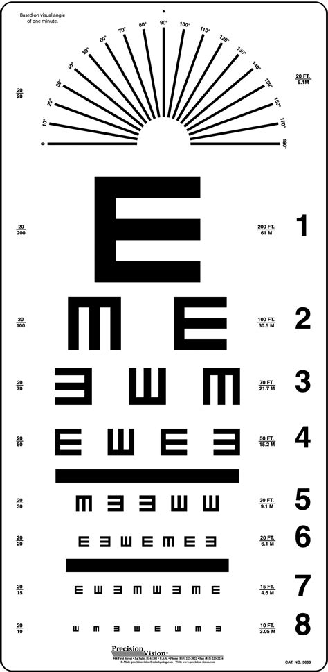 Tumbling "E" Eye Chart | Eye chart, Eye test chart, Eye exam chart