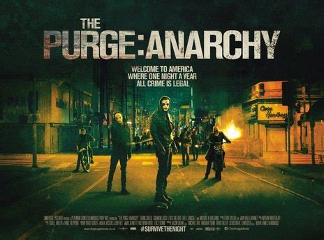 A couple are driving home when their car breaks down just as the purge commences. Horror Movie Review: The Purge: Anarchy (2014) - Games ...