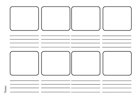 Blank 8 Box Storyboard Teaching Resources