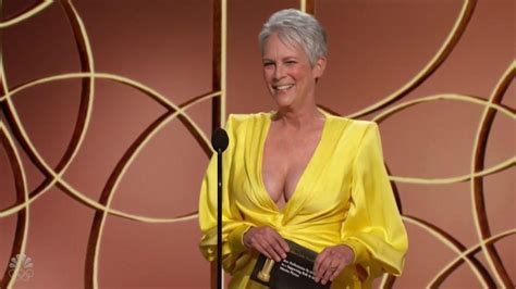 Jamie Lee Curtis Jokes About Her Golden Globes Cleavage They Are Back
