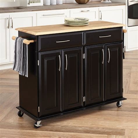 If your kitchen lacks counter space, invest in a kitchen island. Shop Home Styles Black Scandinavian Kitchen Carts at Lowes.com