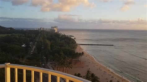 Aston Waikiki Beach Hotel Ocean View With Sunset Youtube