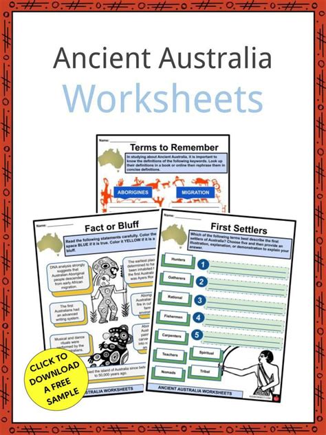 Ancient Australia Facts And Worksheets In 2021 Australia Facts