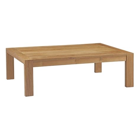 Upland Outdoor Patio Wood Coffee Table Natural By Modway