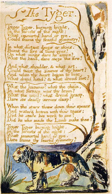 The Tyger By William Blake ウィリアム・ブレイク 「タイガー」「とら」「トラ」「虎」「猛虎」 Tomokilog うただひかるまだがすかる