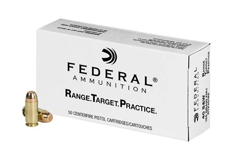 Federal 40 Sw 165 Gr Fmj Range And Target 50 Box Vance Outdoors