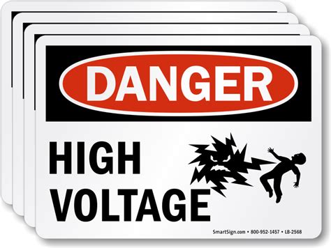 Danger High Voltage Label SKU LB 2568