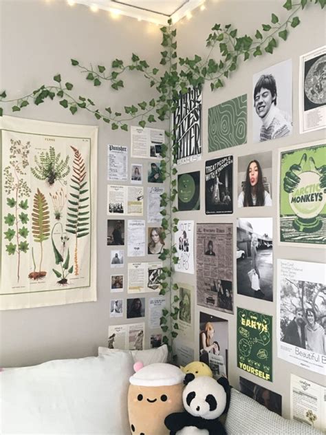 My Room Wall Collage Aesthetic Green Plant Aesthetic Pretty Room