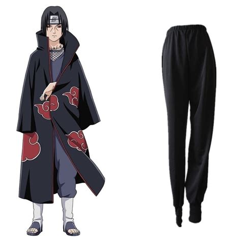 Naruto Costume Akatsuki Pants Uchiha Itachi Cosplay Japanese Anime Halloween Animebee Free
