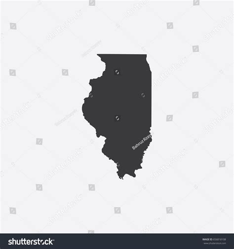 Map Of Illinois Vector Illustration Royalty Free Stock Vector