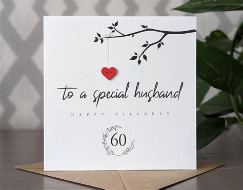 Personalised 60th Birthday Husband Card To A Special Husband Etsy Uk
