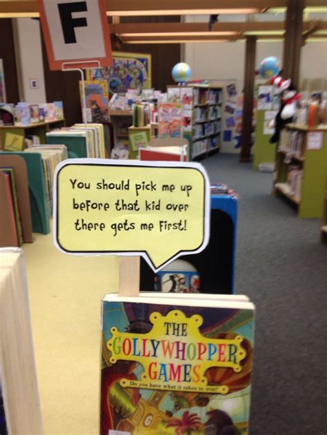 School Library Shelf Talkers So Cute Im Going To Use This Idea In My