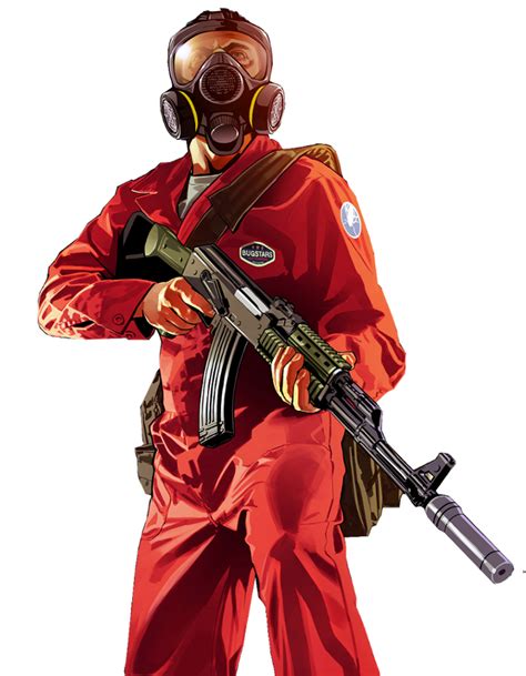 Gta V Gta 5 Gun Man Mask Robbery Png Vector By Baldknuckle On
