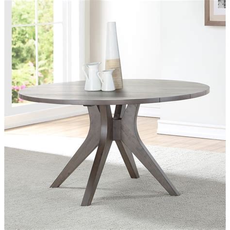 The Gray Barn Abernathy Grey And Oak Wood 54 Inch Round Modern Dining Table See Product