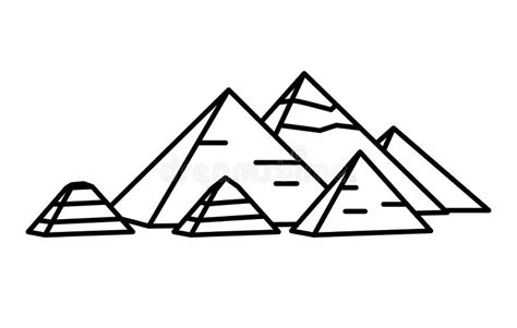 Alte ägyptische Pyramiden vektor abbildung. Illustration von ikone