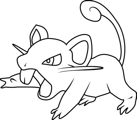 Coloring pages, pokemon, drawing, sandshrew, printable coloring pages. Rattata Pokemon Coloring Page - Free Printable Coloring ...