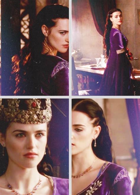 The Lovely Morgana Pendragon In Her Purple Velvet Dress Merlin