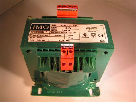 Imo Transformer Mtsn P 400 400 24 Pri 400v Sec 24v 1667a I119d Mbj3