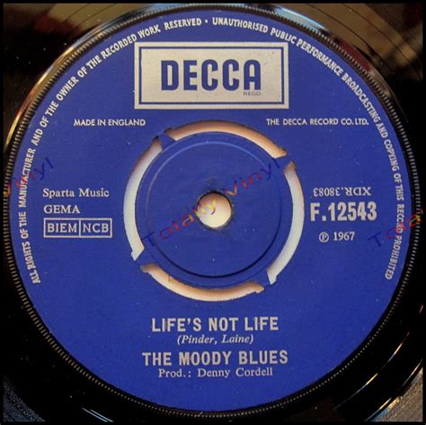 Totally Vinyl Records Moody Blues The Lifes Not Life He Can