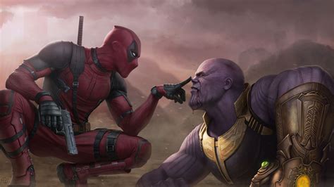 Deadpool Vs Thanos 4k Thanos Wallpapers Supervillain Wallpapers