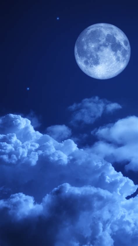2160x3840 Moon Night Sky Clouds 5k Sony Xperia Xxzz5