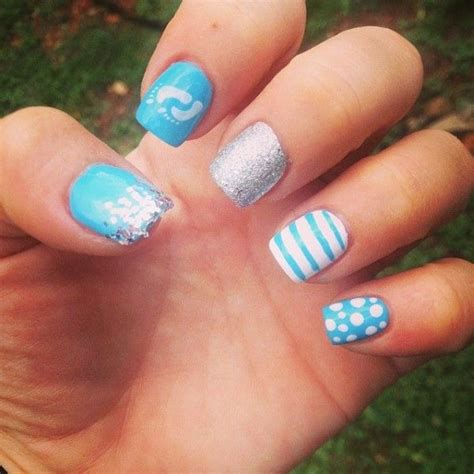 Yayits A Boy Coolnailsart Baby Nails Baby Shower Nails Baby Boy