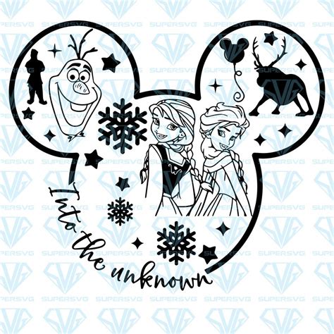 Into The Unknown Svg Elsa Svg Anna Svg Frozen Svg Files For Silhouette