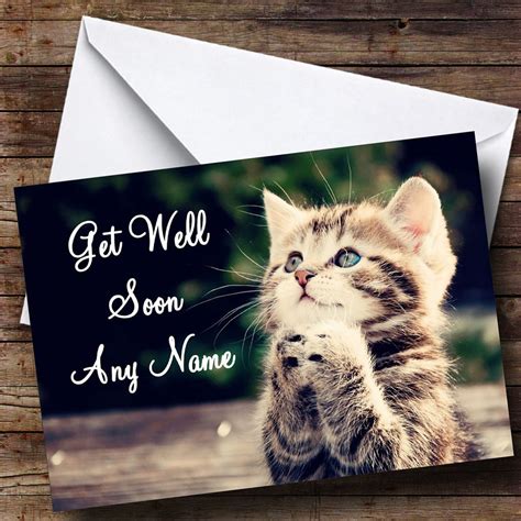 Get Well Soon Cat Card Free Printable Templates