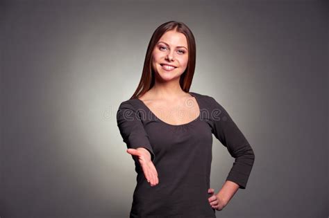 Woman Extending Her Hand For The Handshake Stock Image Image Of