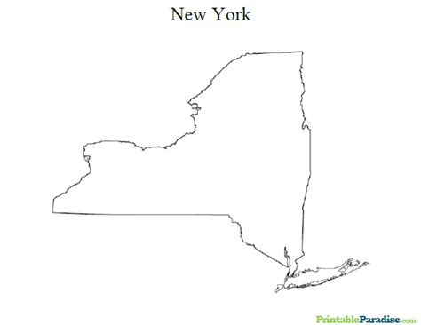 Printable State Map Of New York