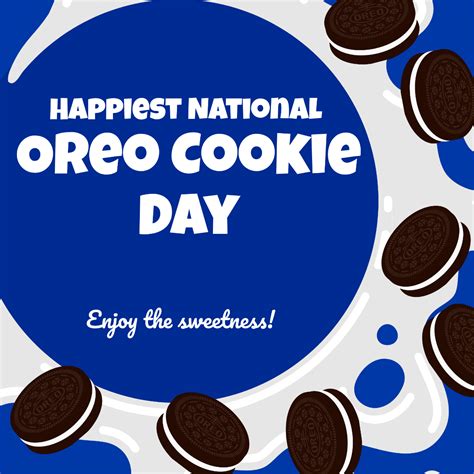 Free National Oreo Cookie Day Banner Templates And Examples Edit Online