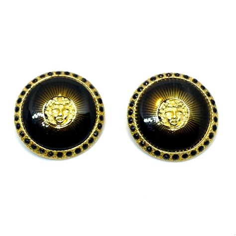 Versace Vintage Medusa Head Shank Button With Brown Color Etsy