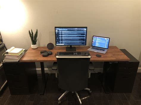 My First Standing Desk Set Up Ikea Karlby Countertop Autonomous Diy