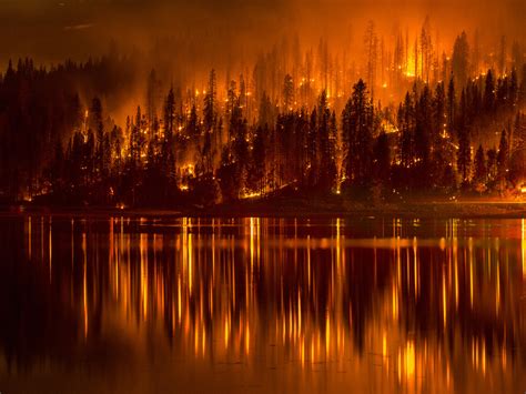 Beautiful Reflection Of Destruction The King Fire Ripping Through El