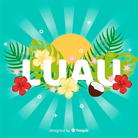 Free Vector  Hawaiian luau background